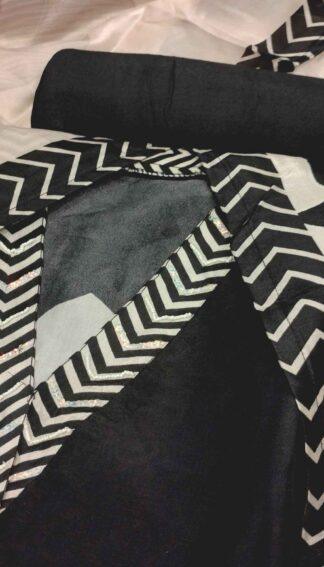 Muslin unstitch black suit fabric