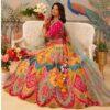 Multicolor Banarasi Silk Lehenga
