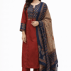 Ajrakh Print Cotton Kurta Set with Dupatta