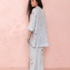 Designer Blue Muslin Co-ord Set
