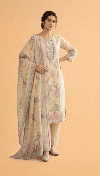 Pastel Bloom Printed Kurta Set with Dupatta